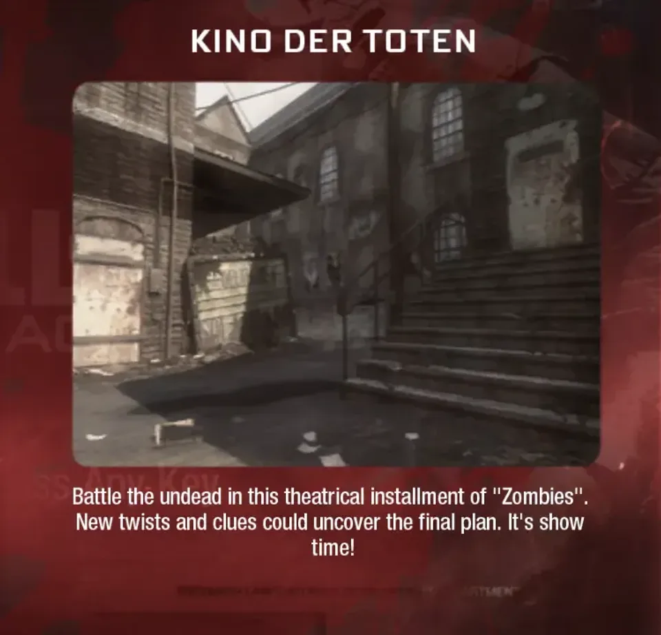 Kino der Toten map preview from the BO1 Zombies browser project